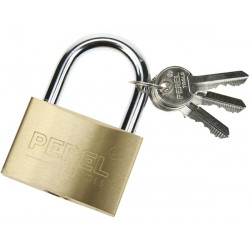 Padlock security opening closing 30mm 3 keys lock security brass velleman - 2