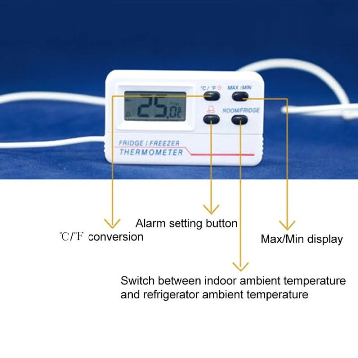 Termometro digitale LCD per allarme temperatura frigorifero e congelatore -50°C SP-E-16 TM-804