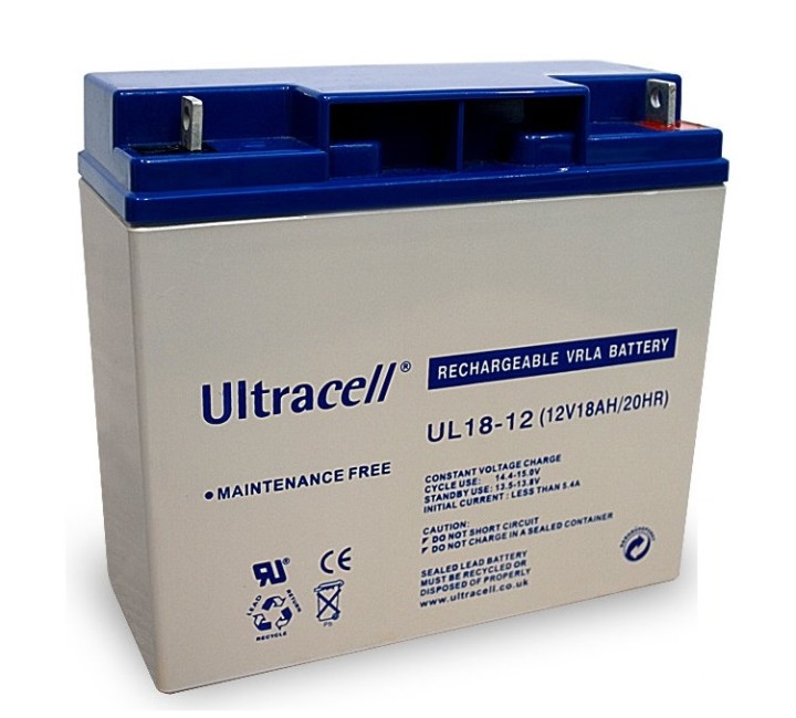 Bateria recargable acumulador 12v 18ah 12v 15 17a 17ah 18a acu solar plomo gel 18a ultracell - 1