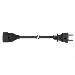 Cable prolongador 3m negro velleman - 1