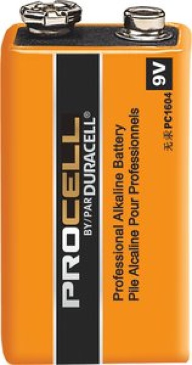 Pila 9vcc alcalina duracell mn 1604 6lr61 per ze5, dadpr pile alcaline alimentazione jr international - 2
