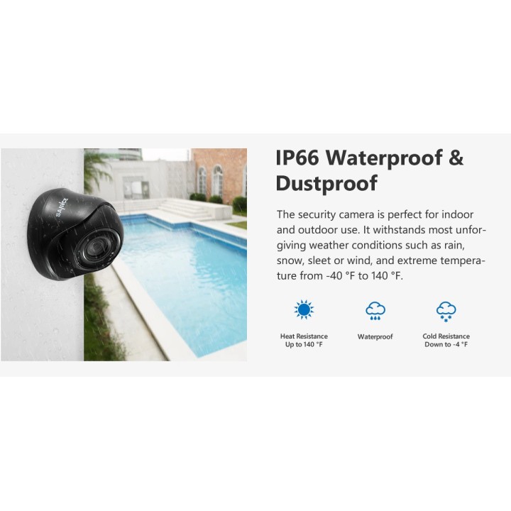 Sistema di videosorveglianza DVR TVI 16 canali + disco rigido + 12 telecamere di sorveglianza 1080p 2.0MP cavi
