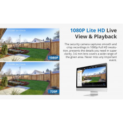 Sistema de videovigilancia TVI DVR 16 canales + disco duro + 12 cámaras de vigilancia 1080p 2.0MP cable