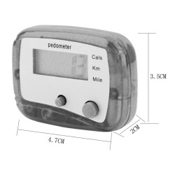 Podómetro digital Medidor de pasos y distancia de calorías Precisión de 5 dígitos