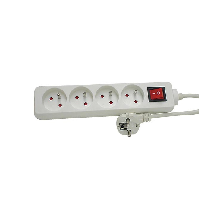 Base múltiple, 4 tomas, con interruptor velleman - 1