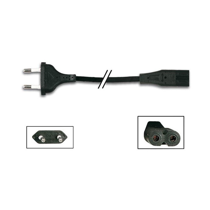 Cable electrico 2m 2 x 0.75mm2 macho a hembra mini net2cg cable sector cables conexiones electricas cable sector velleman - 1