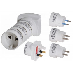 Adaptador electrico multienchufes europa gran bretana estados unidos canada medio oriente paises asiaticos adaptador convertidor