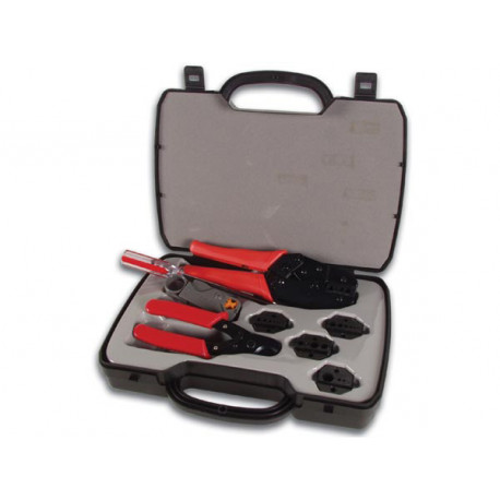 Coax tool set crimping cutting & stripping tool jr  international - 1