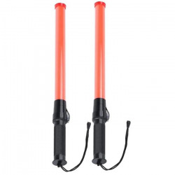 2 traffic police baton red lightingtraffic 21-inch Roadside Safety LED Traffic Wand Baton led safety control reflective warning 