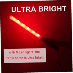20 Traffic police baton 21 inch red lightingtraffic led safety control reflective warning stick flashlight jr international - 14