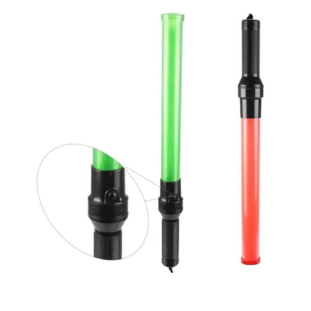 1 traffic police baton red + 1 green lightingtraffic Roadside Safety LED Traffic Wand Baton led safety reflective warning jr int
