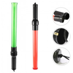 1 traffic police baton red + 1 green lightingtraffic Roadside Safety LED Traffic Wand Baton led safety reflective warning jr int