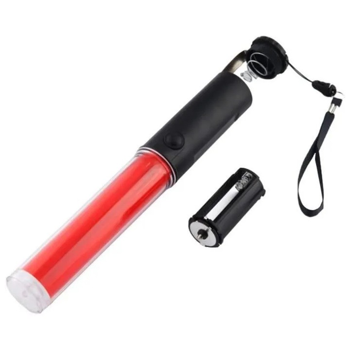 2 Bastone luminoso da 26 cm torcia a LED che illumina il traffico stradale dell'aeroporto a luce rossa eclats antivols - 14