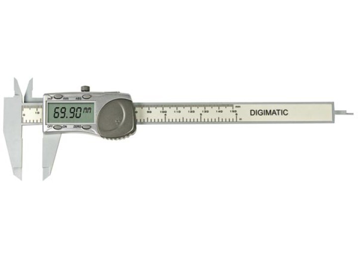 Calibro a corsoio digitale calibro 150 millimetri gamma di plastica del display 3472bp velleman - 1