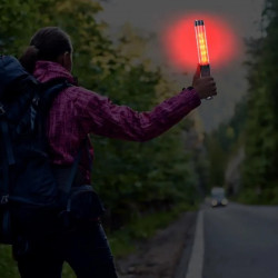 2 Light stick 26cm torch LED lighting red light airport road traffic eclats antivols - 17