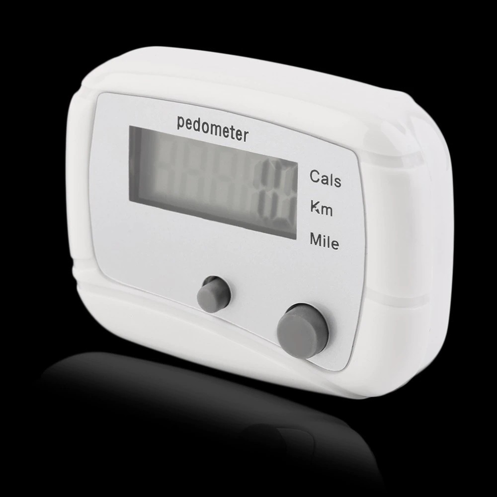 Podómetro digital Medidor de pasos y distancia de calorías Precisión de 5 dígitos