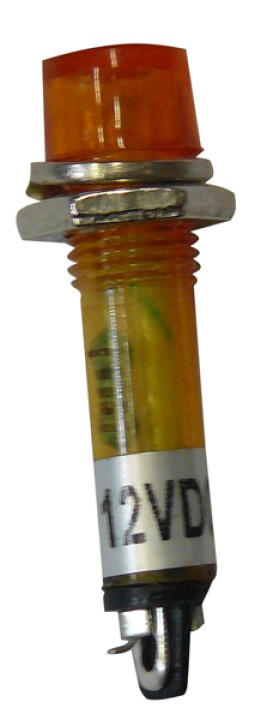 Gelbe led leuchtet 12v miniatur-7mm durchmesser gehäuse aus kunststoff 12vdc jr international - 1