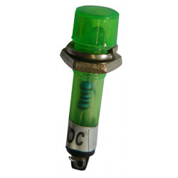 Indicador piloto verde luminoso 12vcc miniatura diametro de perforacion 7 mm cuerpo en plastico jr international - 1
