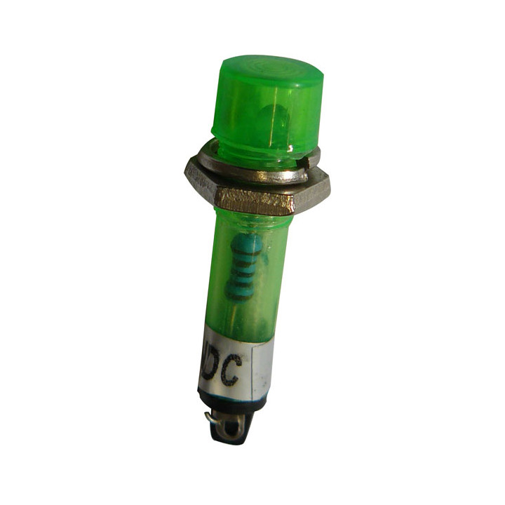 Indicador piloto verde luminoso 12vcc miniatura diametro de perforacion 7 mm cuerpo en plastico jr international - 1