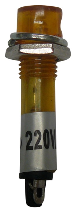 Gelbe led leuchtet 220v 230v 240v brandschutzübung 7mm durchmesser gehäuse aus kunststoff 220vac jr international - 1
