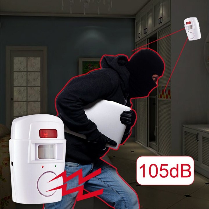 4 Ir allarme rilevatore di movimento autonomo con 2 telecomando e il volume della sirena st205 jr international - 11