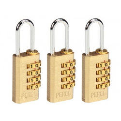 3 combination padlock set 20mm security lock opening closing 4 number code velleman - 3
