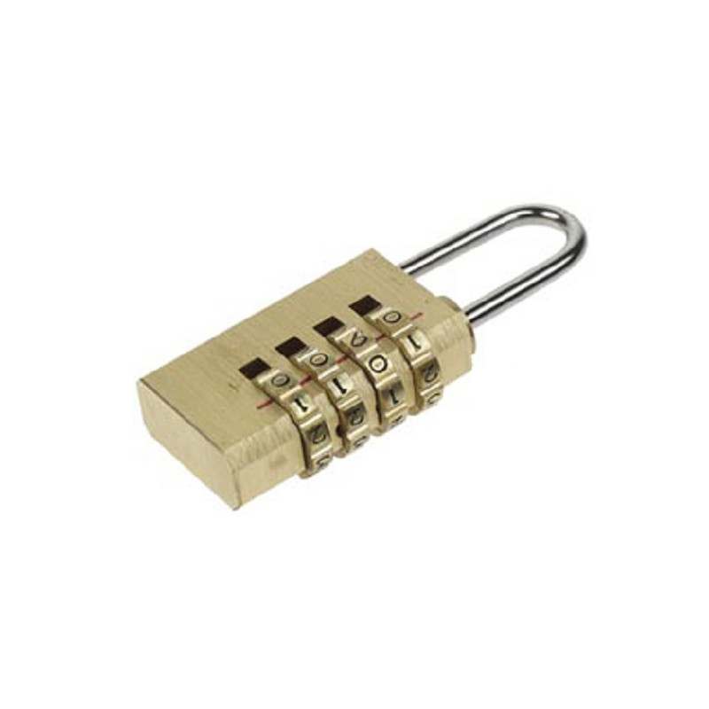 SOLID BRASS COMBINATION TRAVEL PADLOCK Small 20mm Luggage/Suitcase Safety Lock 