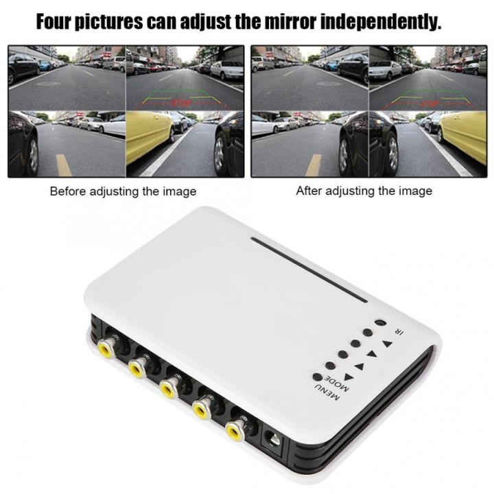 12v quadravision for 4 color cameras 4 channel quadra rca processor CCTV video mixer
