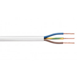 Round 3 cable eléctrico 1mm2 hijo ø7mm (100m) soft tasr-c262-c262 wht sector cableado blanco pila konig - 1
