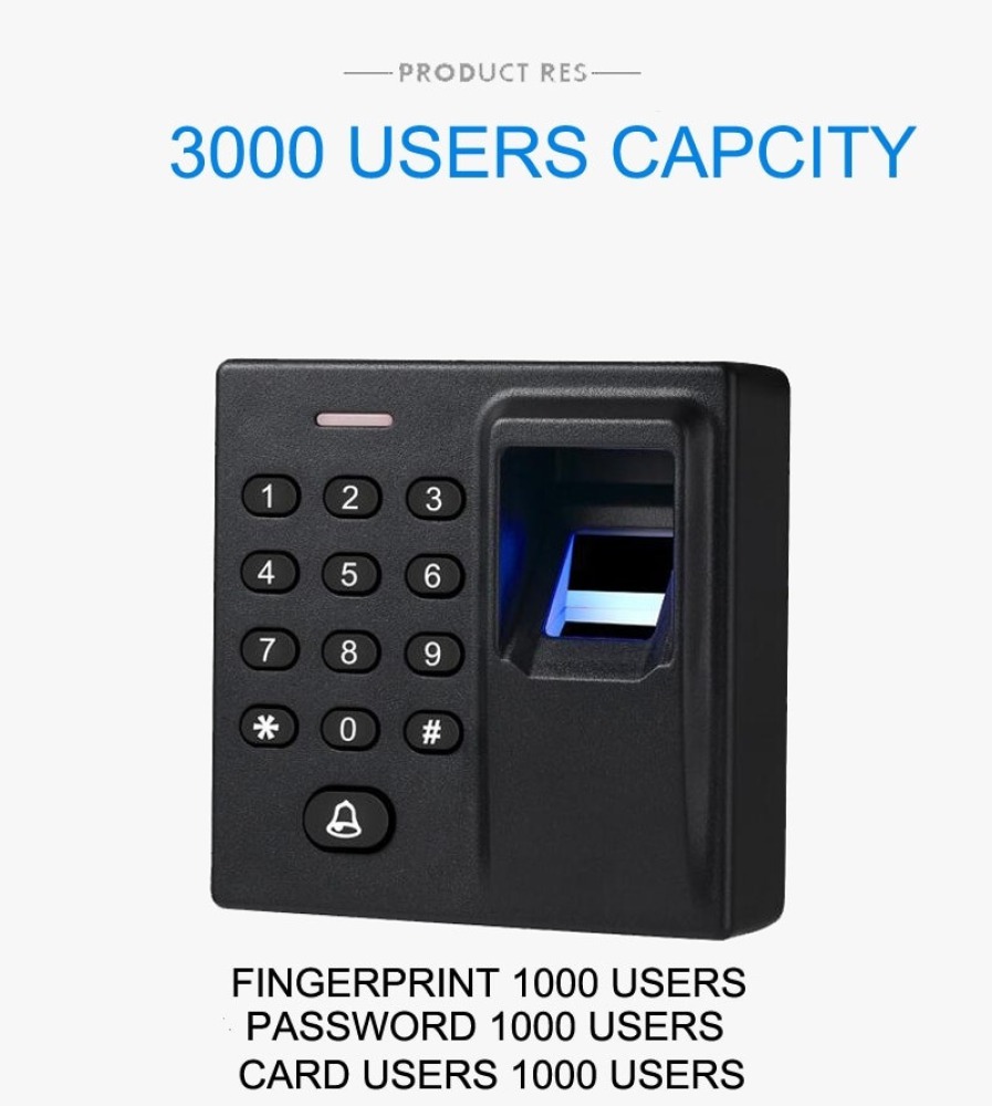 Control de acceso biométrico de la huella dactilar de 12v usb 125k hz rfid controlador de puerta independiente