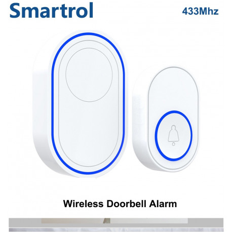 2 wireless doorbell button 433Mhz 58 sound 300m + 1 smart door bell EU plug