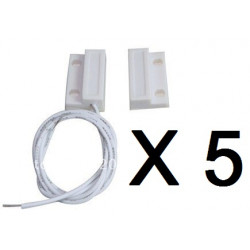 5 Contacto nf sobresale 23mm detector magnético de apertura blanco 114ms sensor de alarma jr international - 1