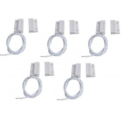 5 Contacto nf sobresale 23mm detector magnético de apertura blanco 114ms sensor de alarma jr international - 1