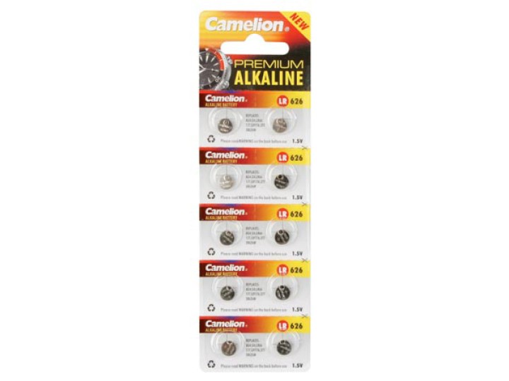 10 batterie per 1.5v-18mah mostra ag4 lr626 (10 pz / bl) v377ac ba 606 280 sr626sw v377c jr  international - 1