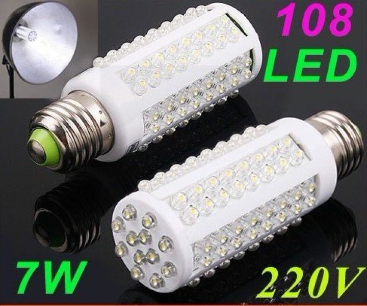 7w bombilla led e27 luz blanca fría 108 450 220v 230v iluminación lámpara luz ahorro de energía jr international - 1