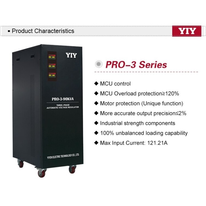 Three-phase mains regulator 75kw 70kw 65kw 75 kva voltage stabilizer 75000w 250v 220v 75000va
