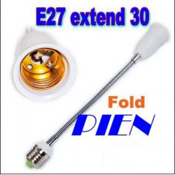 E27 extend 30cm extension lamp holder base twist adapter for led light bulb lamp jr international - 1